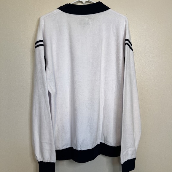 Bogey Boys Sweater Zip Terry Cloth Crewneck Men's Large White Golf Zip Retro - Picture 4 of 7